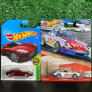 Hot Wheels 71’ Porsche 911 & Aston Martin One - 77 🔥🔥